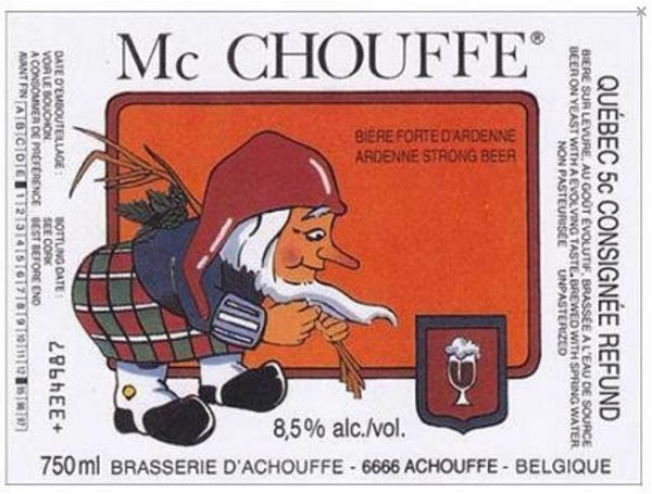 Plaque Métal Vintage Décorative Chouffe 30x20 Cm – Style Rétro Émaillé Pour Bar, Cuisine Ou Garage