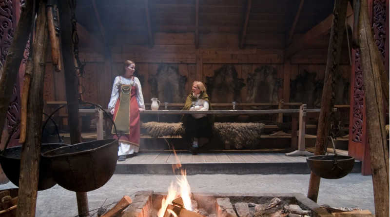 Vikingos celebrando Yule