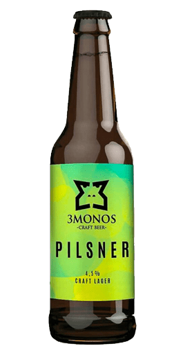 Cerveza artesana 3Monos Pilsner Gluten Free