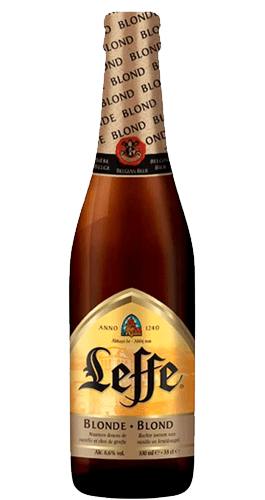Cerveza de abadía Leffe Rubia